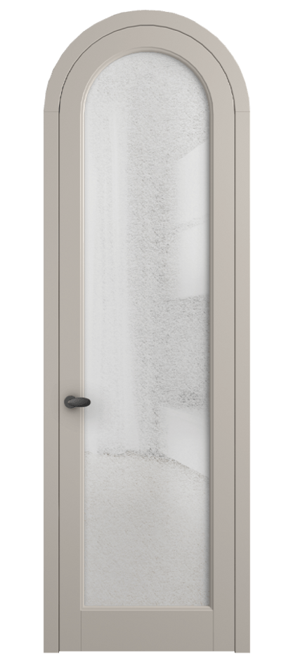 Межкомнатная дверь Палаццо 6814 Матовый светло-бежевый Фактурное стекло "Лёд", триплекс Цена 190970 сом | Volhovec