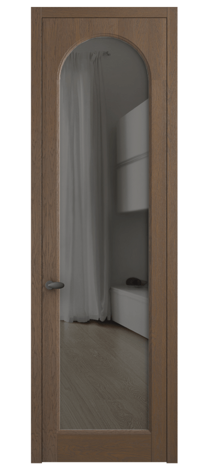 Межкомнатная дверь Палаццо 6804 Дуб туманный матовый Прозрачное серое стекло, триплекс Цена 222080 сом | Volhovec