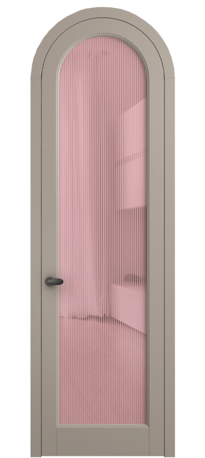Межкомнатная дверь Палаццо 6814 Матовый бисквитный Рифлёное розовое стекло "Дюна", триплекс Цена 190970 сом | Volhovec