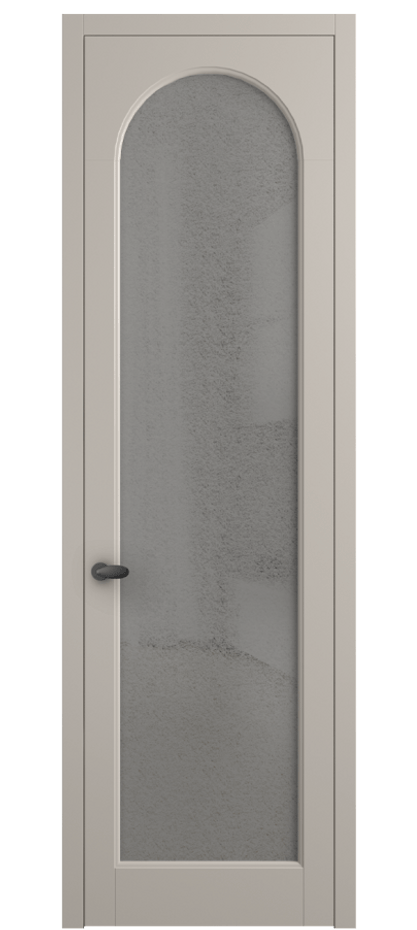 Межкомнатная дверь Палаццо 6804 Матовый светло-бежевый Фактурное серое стекло "Лёд", триплекс Цена 150010 сом | Volhovec