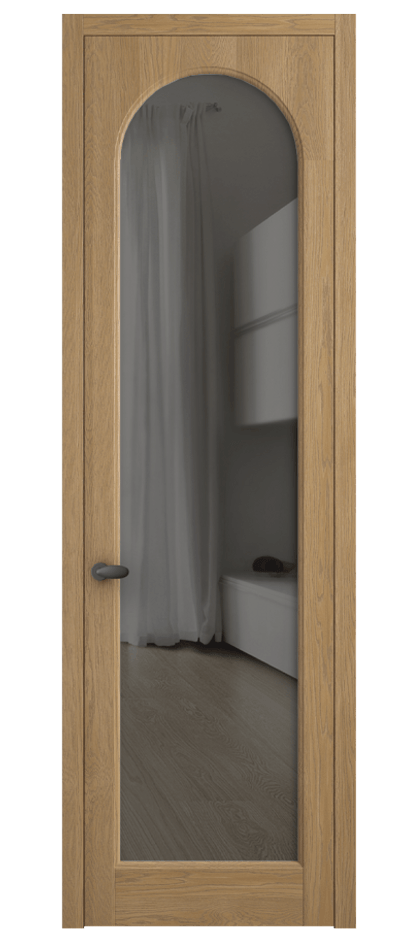 Межкомнатная дверь Палаццо 6804 Дуб пшеничный матовый Прозрачное серое стекло, триплекс Цена 222080 сом | Volhovec