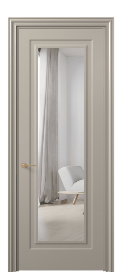 Межкомнатная дверь Mascot 8403 Матовый бисквитный Двустороннее зеркало, триплекс Цена 77699 ₽ | Volhovec