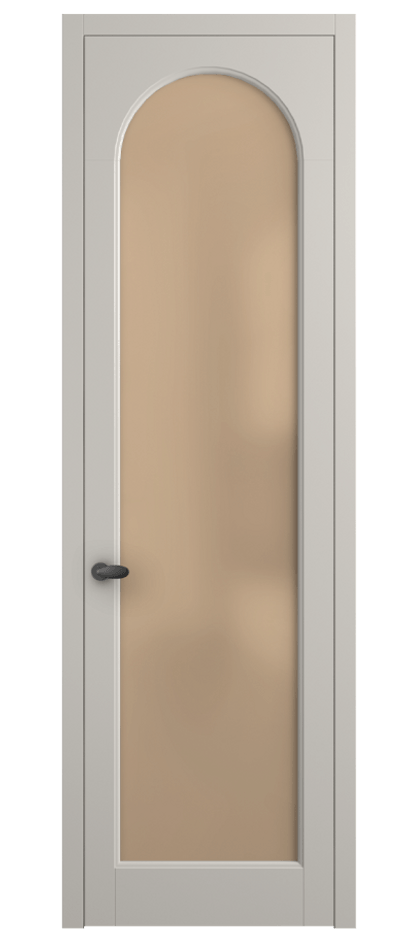 Межкомнатная дверь Палаццо 6804 Матовый облачно-серый Сатинированное оранжевое стекло, триплекс Цена 97029 ₽ | Volhovec