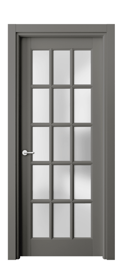 Дверь межкомнатная Toscana Grigliato 6311 Бук классический серый Сатинированное стекло Гладкий наличник БКЛС Цена 114199 ₽ Наличники уже входят в базовый комплект. Фабрика дверей Волховец 8 (800) 551 43 19 Межкомнатная дверь Toscana Grigliato 6311 Бук классический серый Сатинированное стекло Цена 114199 ₽ | Volhovec