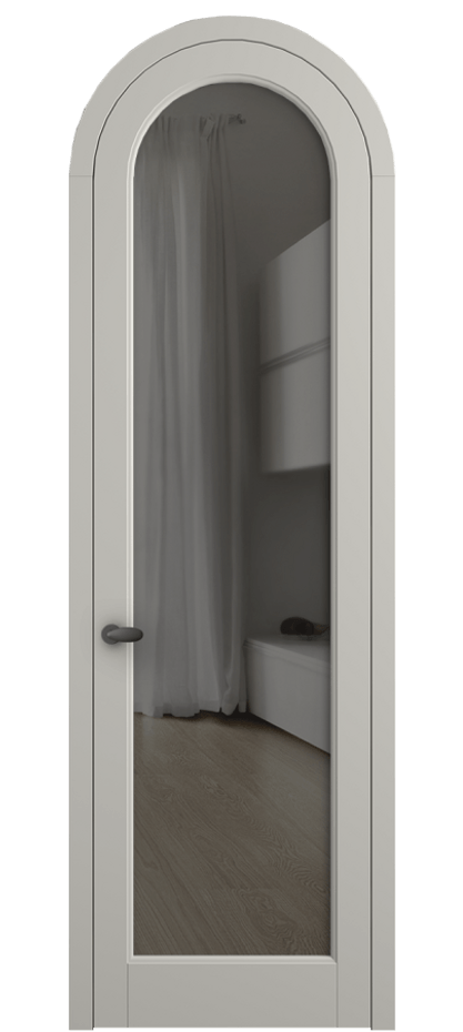 Межкомнатная дверь Палаццо 6814 Матовый тёплый серый Прозрачное серое стекло, триплекс Цена 182230 сом | Volhovec