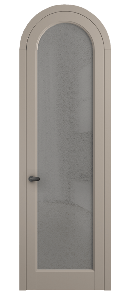 Межкомнатная дверь Палаццо 6814 Матовый бисквитный Фактурное серое стекло "Лёд", триплекс Цена 190970 сом | Volhovec