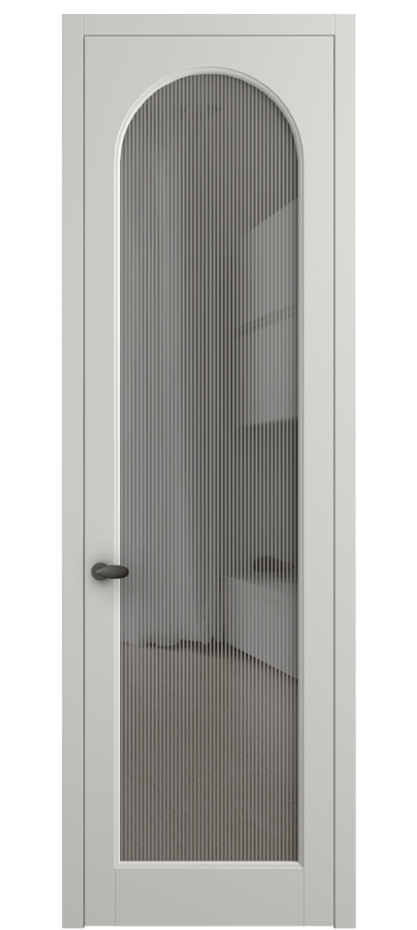 Межкомнатная дверь Палаццо 6804 Матовый серый Рифлёное серое стекло "Дюна", триплекс Цена 150010 сом | Volhovec