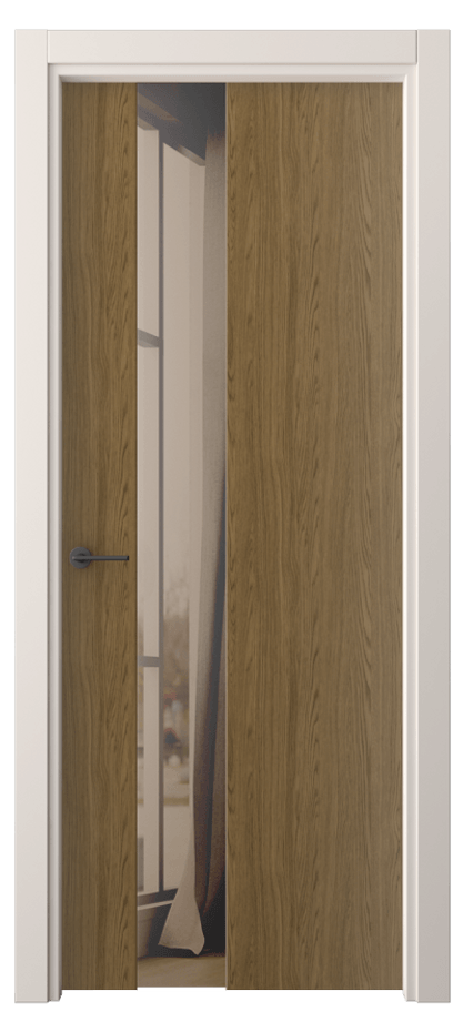 Межкомнатная дверь Freedom 4224 Торфяной дуб Двустороннее бронзовое зеркало, триплекс, 8 мм Цена 2100.6 AZE | Volhovec