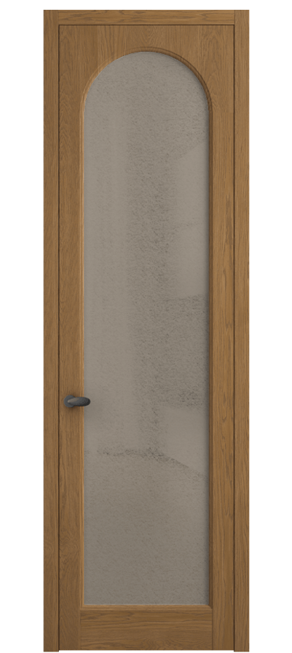 Межкомнатная дверь Палаццо 6804 Дуб пряный матовый Фактурное бронзовое стекло "Лёд", триплекс Цена 230820 сом | Volhovec