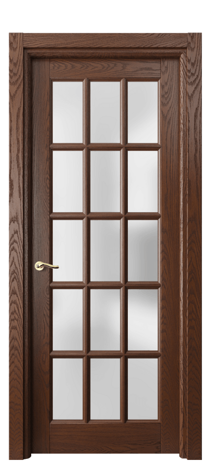 Межкомнатная дверь Lignum 0708 Дуб коньячный брашированный Сатинированное стекло Цена 252320 сом | Volhovec