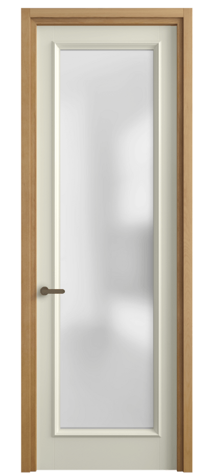 Межкомнатная дверь Charm 6702 Бук молочно-белый Сатинированное стекло Цена 146180 сом | Volhovec