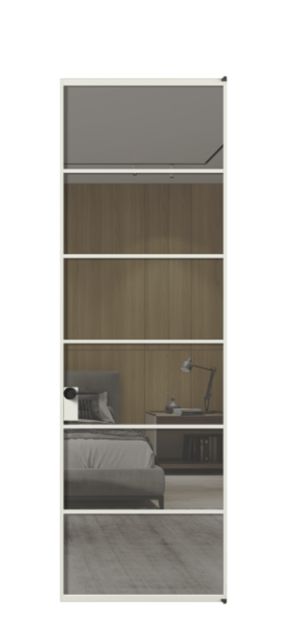 Алюминиевая дверь АЛПЛ040.04 Алюминий серый Рефлективное серое стекло "Стопсол", калёное Цена 1061980  | Volhovec