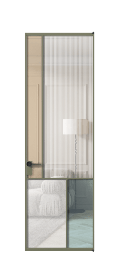 Межкомнатная дверь Mosaic АЛПЛ041.20 Алюминий оливковый тёмный Комбинация стекол Группы 1 и Группы 3 Цена 250240 сом | Volhovec