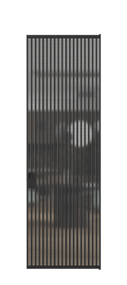 Алюминиевая дверь АЛПЛ040.06 Алюминий Черный Mesh silver Цена 275880  | Volhovec