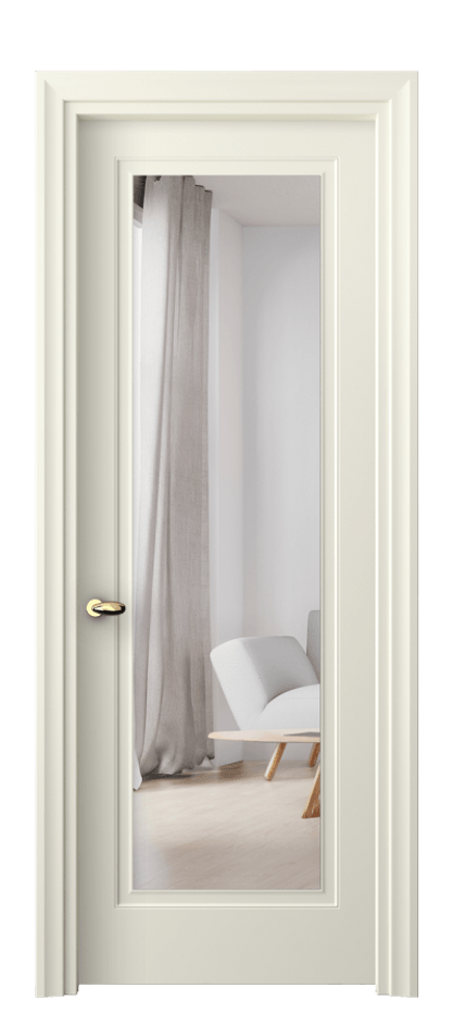 Межкомнатная дверь Esse 8503 Матовый молочно-белый Двустороннее зеркало, триплекс, 7 мм Цена 59499 ₽ | Volhovec