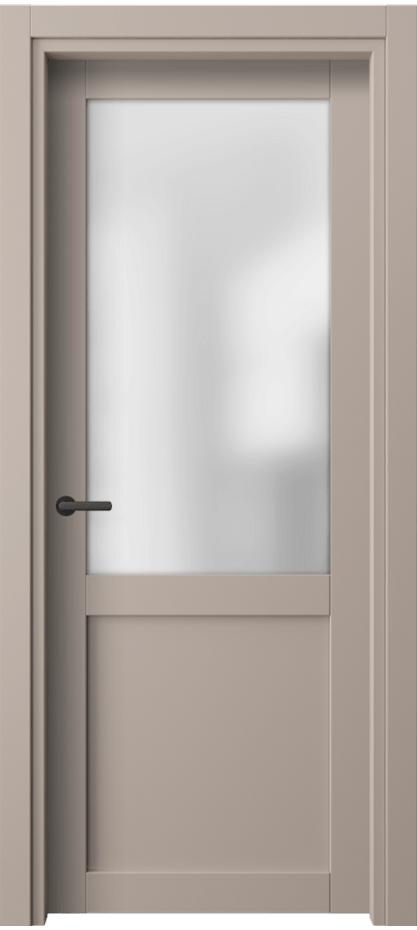 Межкомнатная дверь Neo 2122 ПЭТ серо-коричневый  Сатинированное стекло Цена 35520 сом | Volhovec