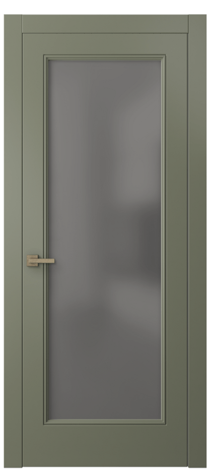 Межкомнатная дверь Линия 8300 Матовый оливковый тёмный Сатинированное серое стекло, триплекс Цена 109781 сом | Volhovec