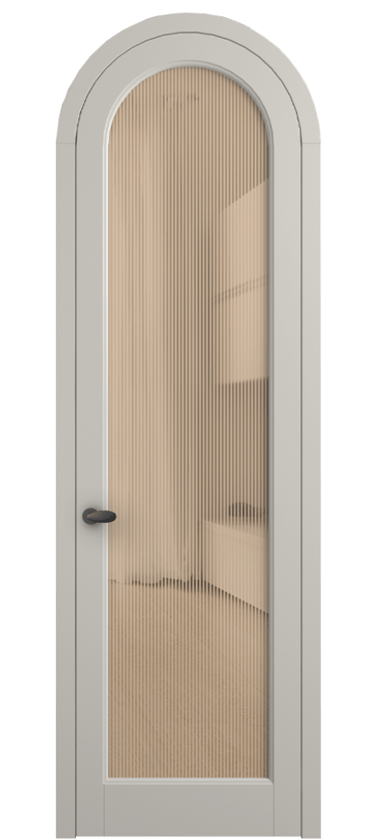 Межкомнатная дверь Палаццо 6814 Матовый облачно-серый Рифлёное оранжевое стекло "Дюна", триплекс Цена 186740 сом | Volhovec