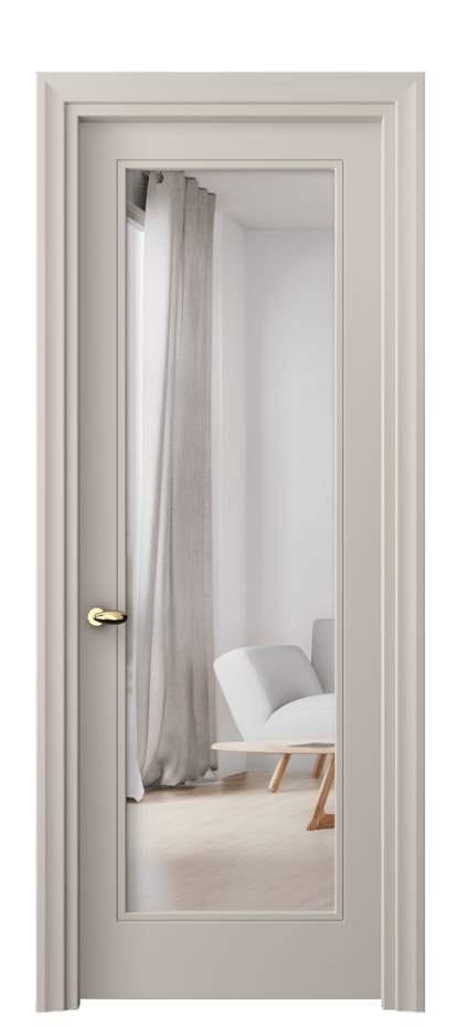 Межкомнатная дверь Esse 8502 Матовый светло-бежевый Двустороннее зеркало, триплекс, 7 мм Цена 79320 сом | Volhovec