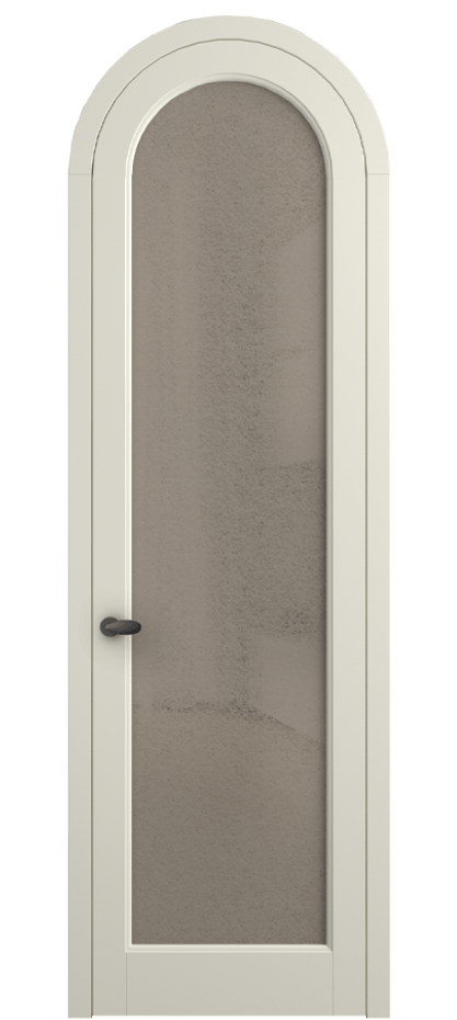 Межкомнатная дверь Палаццо 6814 Матовый молочно-белый Фактурное бронзовое стекло "Лёд", триплекс Цена 190970 сом | Volhovec