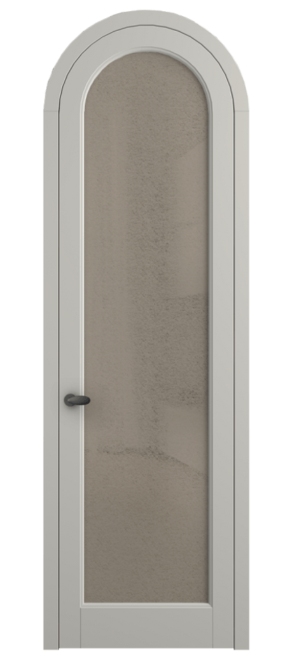 Межкомнатная дверь Палаццо 6814 Матовый тёплый серый Фактурное бронзовое стекло "Лёд", триплекс Цена 190970 сом | Volhovec