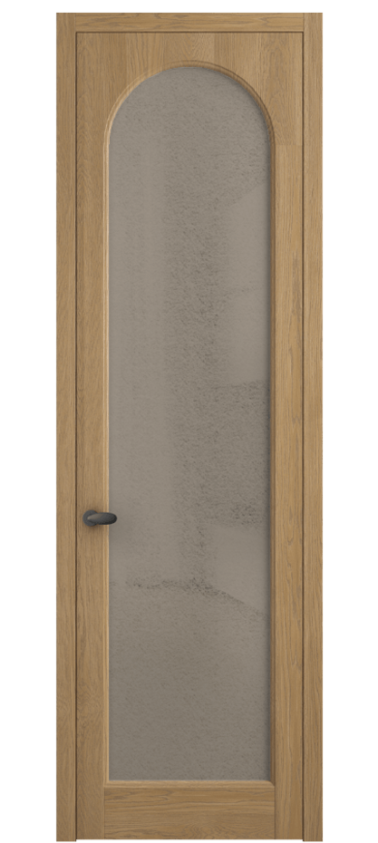 Межкомнатная дверь Палаццо 6804 Дуб пшеничный матовый Фактурное бронзовое стекло "Лёд", триплекс Цена 230820 сом | Volhovec