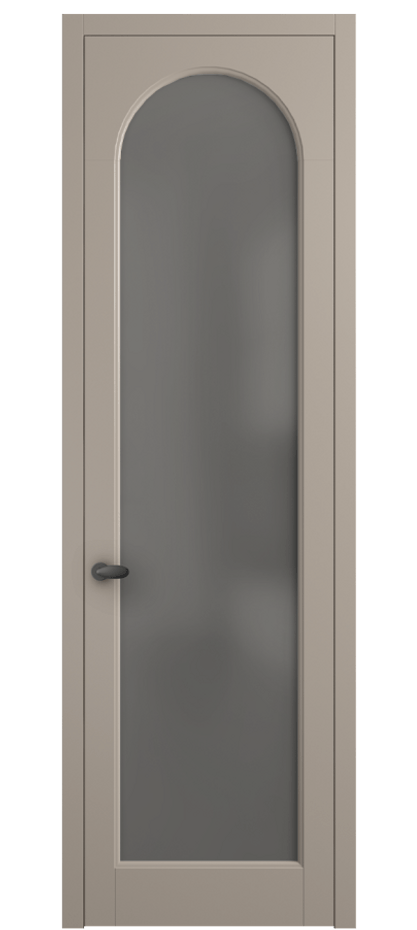 Межкомнатная дверь Палаццо 6804 Матовый бисквитный Сатинированное серое стекло, триплекс Цена 141270 сом | Volhovec