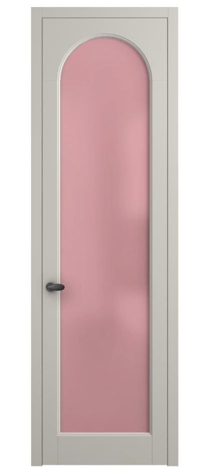 Межкомнатная дверь Палаццо 6804 Матовый облачно-серый Сатинированное розовое стекло, триплекс Цена 141270 сом | Volhovec