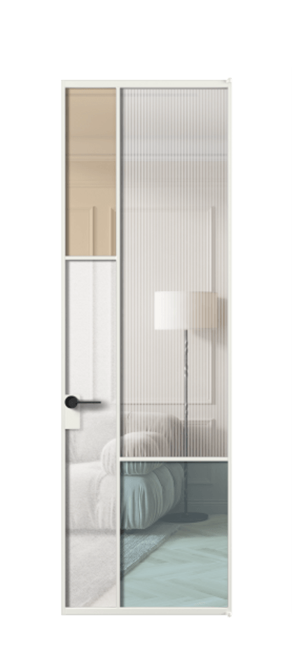 Межкомнатная дверь Mosaic АЛПЛ041.13 Алюминий светло-серый Комбинация стекол Группы 1 и Группы 3 Цена 250240 сом | Volhovec