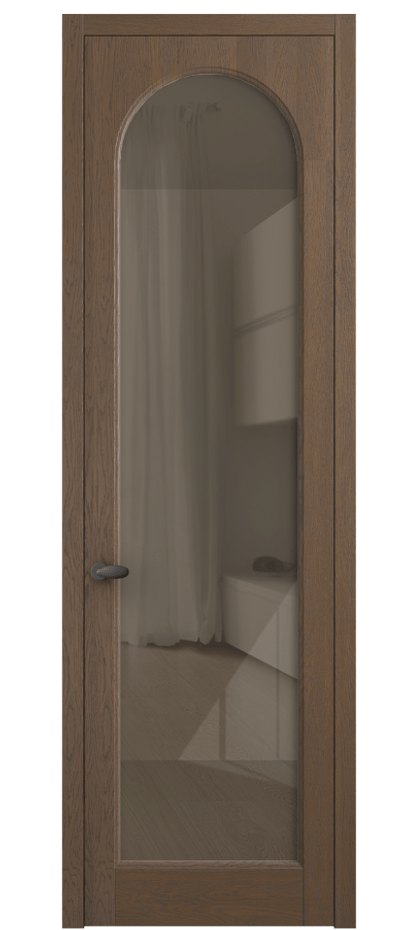 Межкомнатная дверь Палаццо 6804 Дуб туманный матовый Рефлективное бронзовое стекло "Stopsol", калёное Цена 227470 сом | Volhovec
