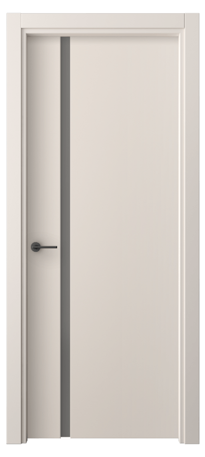 Межкомнатная дверь Freedom 4222 ПЭТ пудровый бежевый Сатинированное серое стекло, триплекс Цена 44840 сом | Volhovec