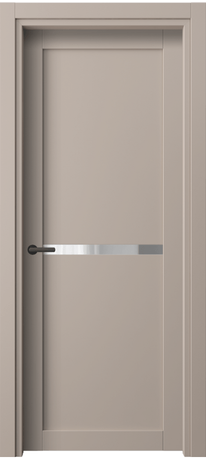 Межкомнатная дверь Нео 2112 ПЭТ серо-коричневый  Прозрачное стекло, триплекс Цена 38870 сом | Volhovec