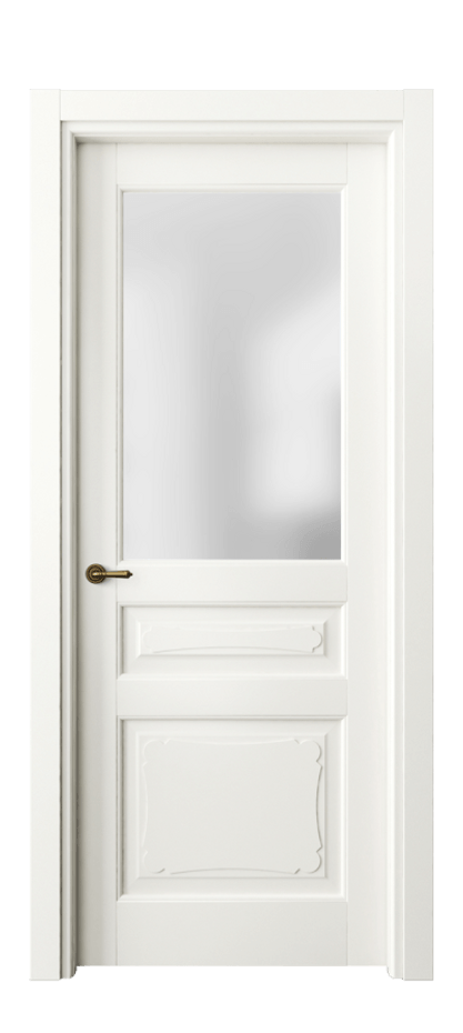 Межкомнатная дверь Тоскана Элегантэ 6324 Матовый жемчужный Сатинированное стекло Цена 144000 сом | Volhovec