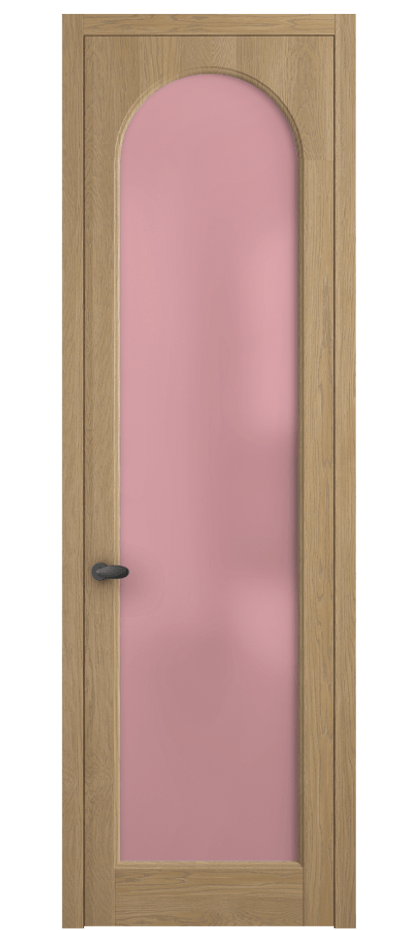Межкомнатная дверь Палаццо 6804 Дуб соломенный матовый Сатинированное розовое стекло, триплекс Цена 222080 сом | Volhovec