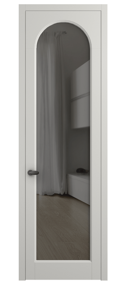 Межкомнатная дверь Палаццо 6804 Матовый серый Прозрачное серое стекло, триплекс Цена 141270 сом | Volhovec