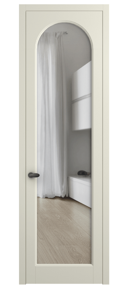 Межкомнатная дверь Палаццо 6804 Матовый молочно-белый Прозрачное стекло Цена 141270 сом | Volhovec