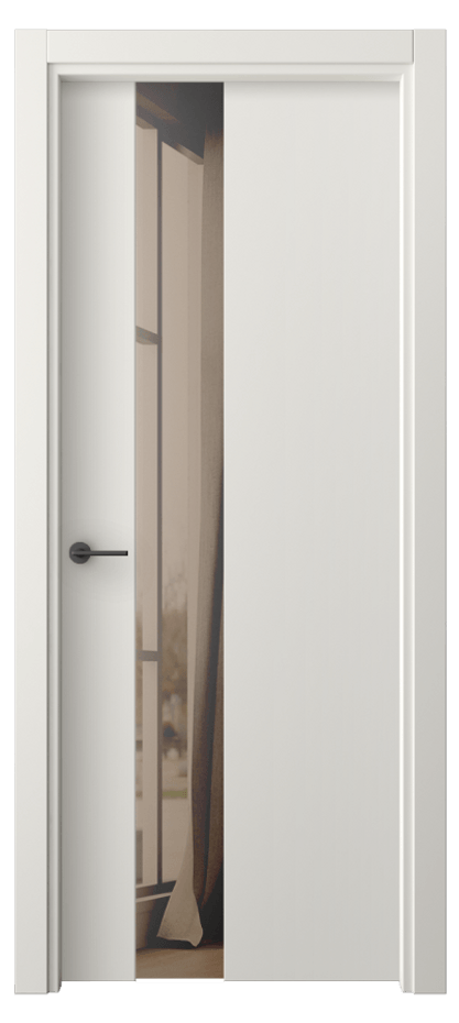 Межкомнатная дверь Freedom 4224 Софт-тач белоснежный Двустороннее бронзовое зеркало, триплекс, 8 мм Цена 41890 сом | Volhovec