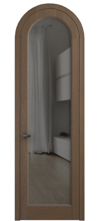 Межкомнатная дверь Палаццо 6814 Дуб туманный матовый Прозрачное серое стекло, триплекс Цена 300440 сом | Volhovec