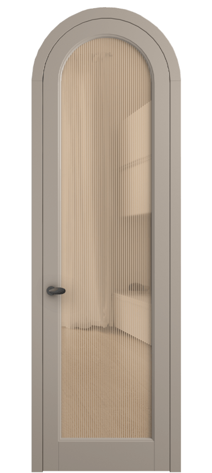 Межкомнатная дверь Палаццо 6814 Матовый бисквитный Рифлёное оранжевое стекло "Дюна", триплекс Цена 190970 сом | Volhovec