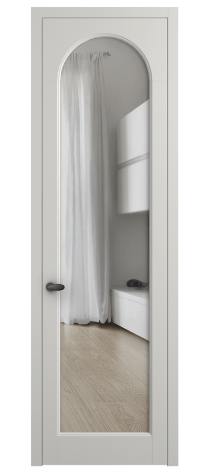 Межкомнатная дверь Палаццо 6804 Матовый серый Прозрачное стекло Цена 141270 сом | Volhovec