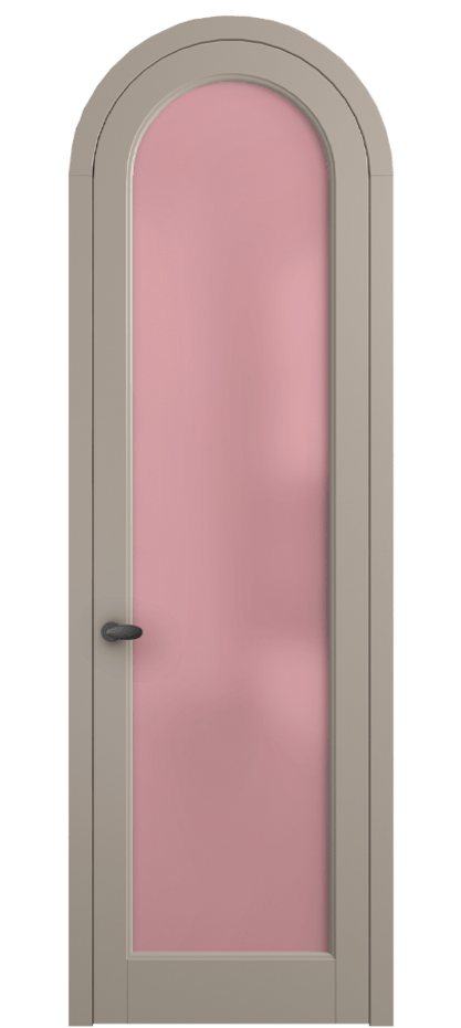 Межкомнатная дверь Палаццо 6814 Матовый бисквитный Сатинированное розовое стекло, триплекс Цена 125159 ₽ | Volhovec