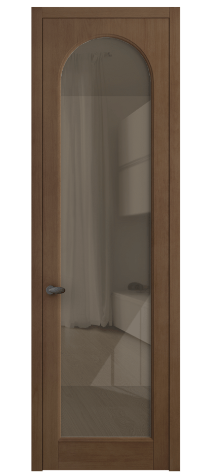 Межкомнатная дверь Палаццо 6804 Бук тёмный матовый Рефлективное бронзовое стекло "Стопсол", калёное Цена 188230 сом | Volhovec