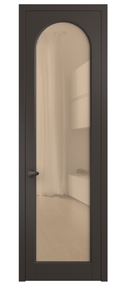 Межкомнатная дверь Палаццо 6804 Матовый антрацит Рифлёное оранжевое стекло "Дюна", триплекс Цена 150010 сом | Volhovec