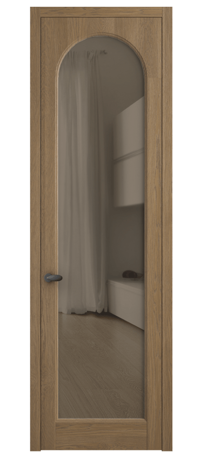 Межкомнатная дверь Палаццо 6804 Дуб мускатный матовый Прозрачное бронзовое стекло, триплекс Цена 222080 сом | Volhovec