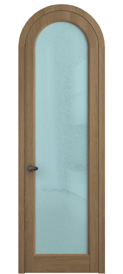 Межкомнатная дверь Палаццо 6814 Дуб мускатный матовый Фактурное голубое стекло "Лёд", триплекс Цена 315440 сом | Volhovec