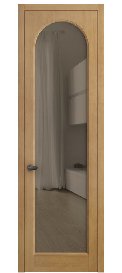 Межкомнатная дверь Палаццо 6804 Бук натуральный матовый Прозрачное бронзовое стекло, триплекс Цена 176580 сом | Volhovec