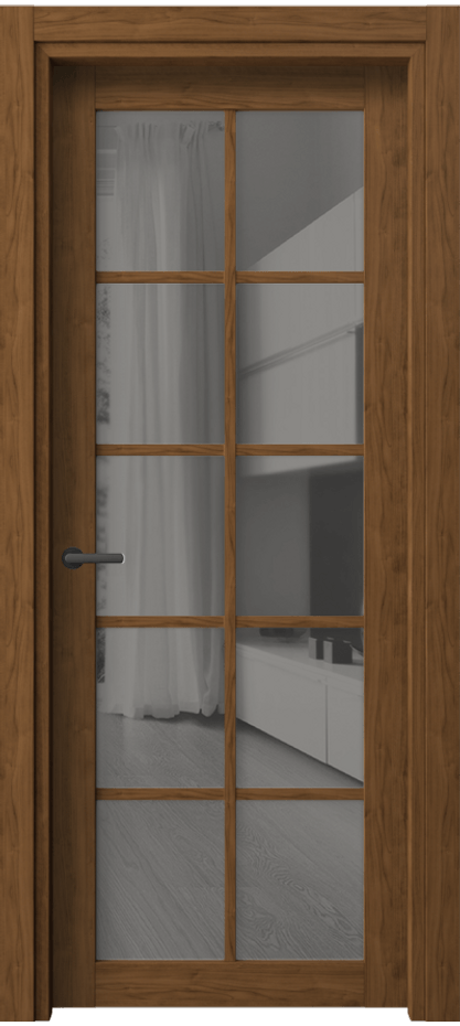 Межкомнатная дверь Нео 2106 Лесной орех Двустороннее серое зеркало, триплекс Цена 62750 сом | Volhovec