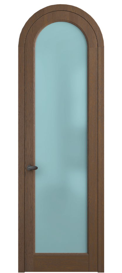 Межкомнатная дверь Палаццо 6814 Дуб каштановый матовый Сатинированное голубое стекло, триплекс Цена 306710 сом | Volhovec