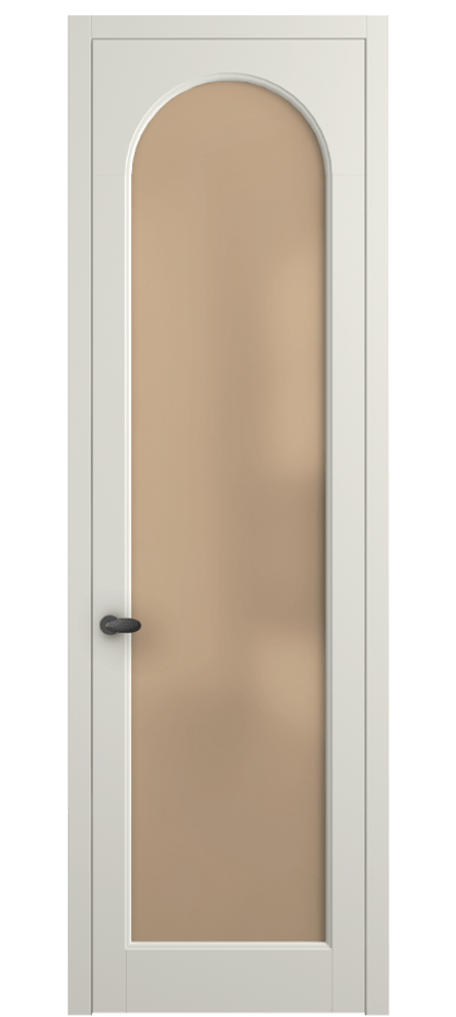 Межкомнатная дверь Палаццо 6804 Матовый жемчужный Сатинированное оранжевое стекло, триплекс Цена 97029 ₽ | Volhovec