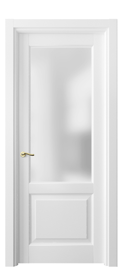 Межкомнатная дверь Лигнум 0740 Матовый белоснежный Сатинированное стекло Цена 138460 сом | Volhovec